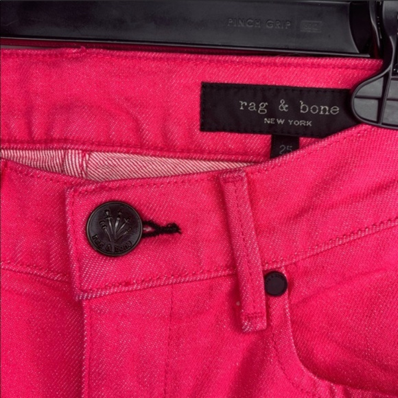 rag & bone Skinny Jeans Size 27 Bull Pink Ankle - Picture 6 of 8